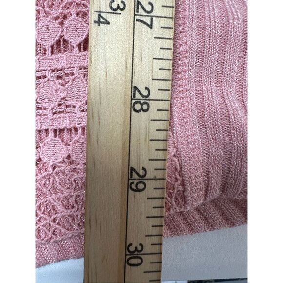 Weekend Suzanne Betro Women’s Bohemian Knit Pink Peach Sweater Size 1X - Picture 9 of 11
